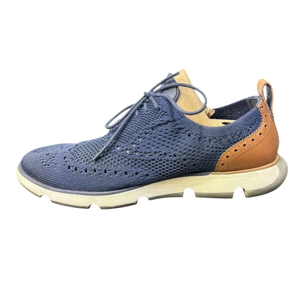 Cole Haan Zerogrand Stitchlite Wingtip Oxford Mens Marine Blue C24949 Shoes